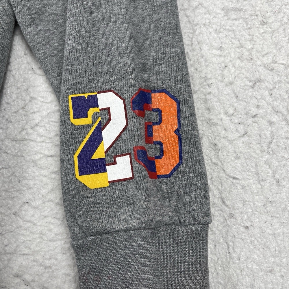 Jordan Pullover Hoodie Mens Small Gray‎ Multi-Color Graphic 23 Athletic Fleece - Picture 4 of 16